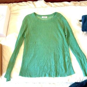 Masscob green linen sweater medium